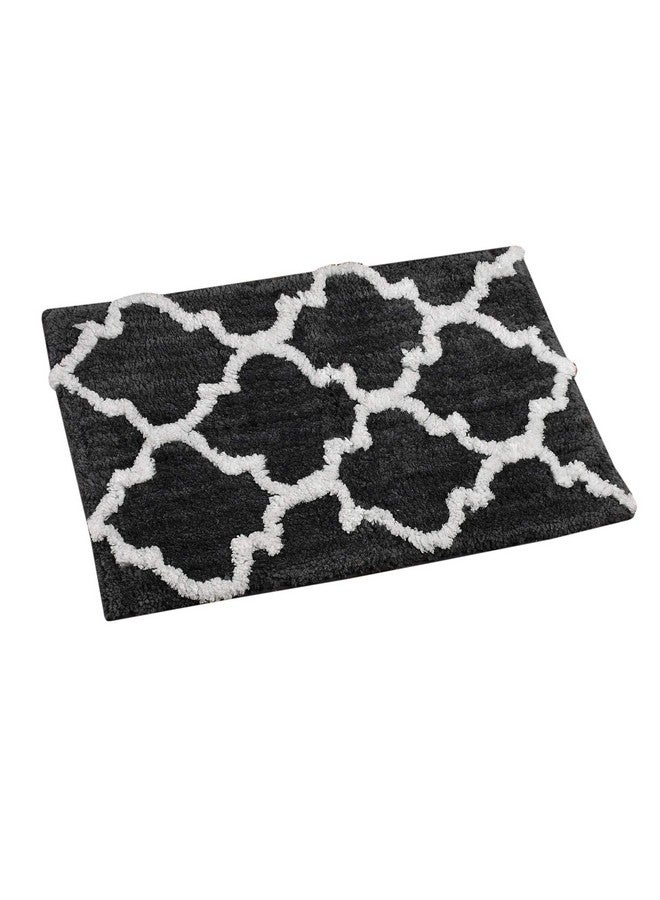 AEROHAVEN™ Glorious Super Soft Microfiber Abstract Moroccan Designer Anti Slip Bathmat (Grey, 40 cm x 60 cm) - Image 2