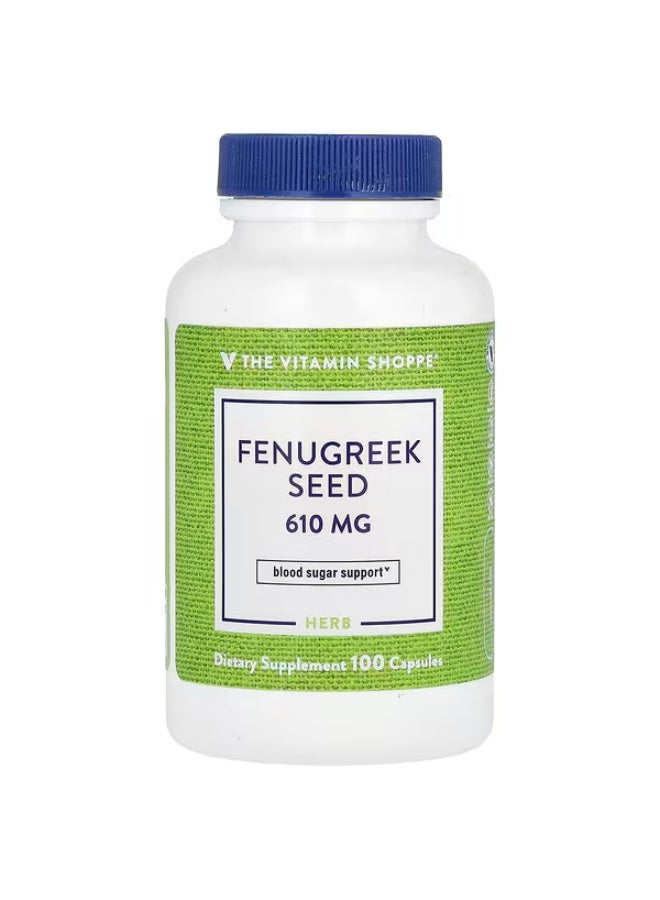 ذا فيتامين شوب متجر الفيتامينات، بذور الحلبة، 610 ملغ، 100 كبسولة