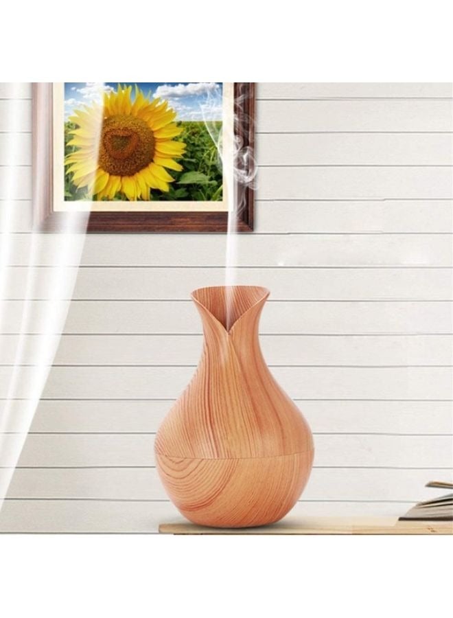 130ml Ultrasonic Wooden Humidifier With LED Light For Home Use - Image 1