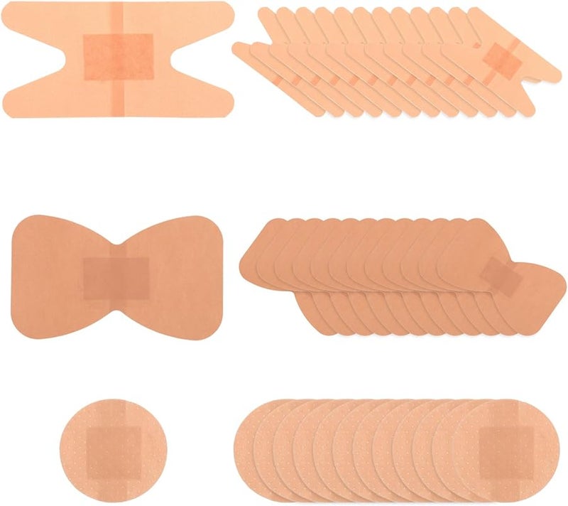 150 قطعة ضمادات مفاصل قابلة للتنفس، لاصقات جراح قابلة للتمدد مع مادة لاصقة للإسعافات الأولية لجميع الأعمار - Image 1