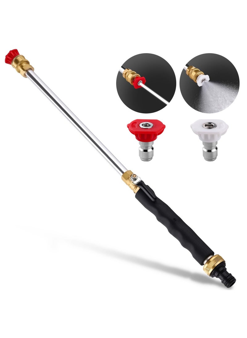Jet Nozzle Power Washer for Garden Hose, Includes 2 High-Pressure Nozzles and Quick Connectors | Hydro Jet High Pressure Washer Tools - Image 1