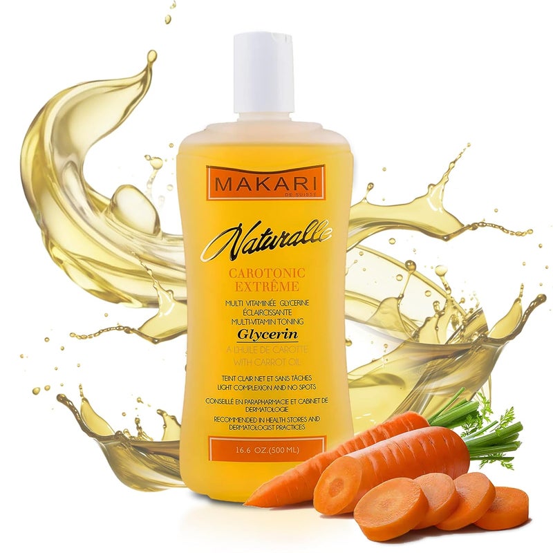 MAKARI Naturalle Carotonic Extreme Body Glycerin 166 oz  Helps Brighten Skin and Fade Body Scars and Marks  Glycerin Oil for All Skin Types  Safe for Sensitive Skin and Kids Ages 12 and Up