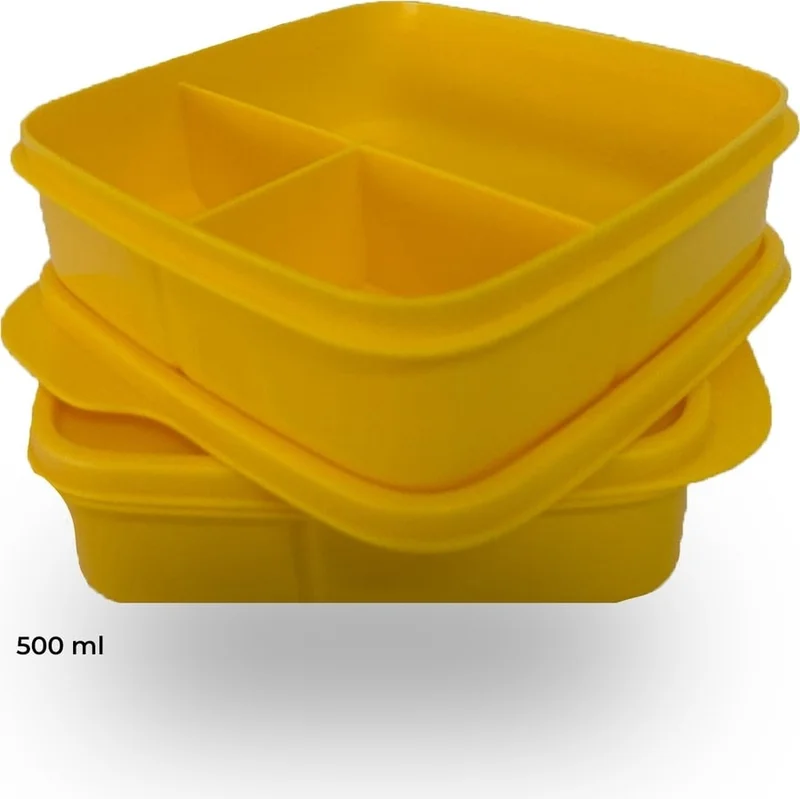 Tupperware Lunch Box with Compartments Set of 2 500 Ml