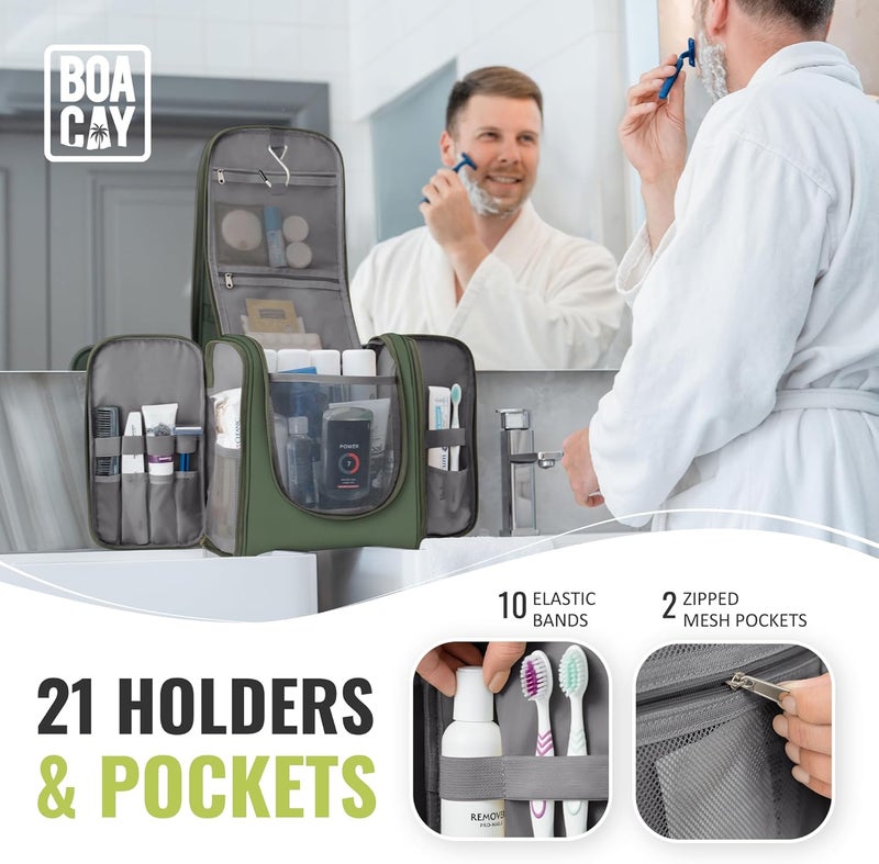 BOACAY Extra Large Hanging Travel Toiletry Bag for Women & Men, Makeup Bag - Image 4
