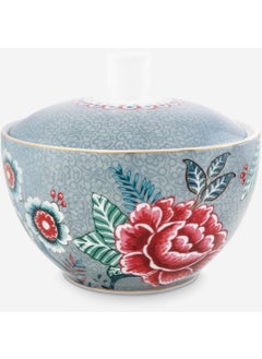 Pip Studio Flower Festival Blue Porcelain Sugar Bowl 300 ml  - Image 1