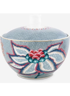 Pip Studio Flower Festival Blue Porcelain Sugar Bowl 300 ml  - Image 2