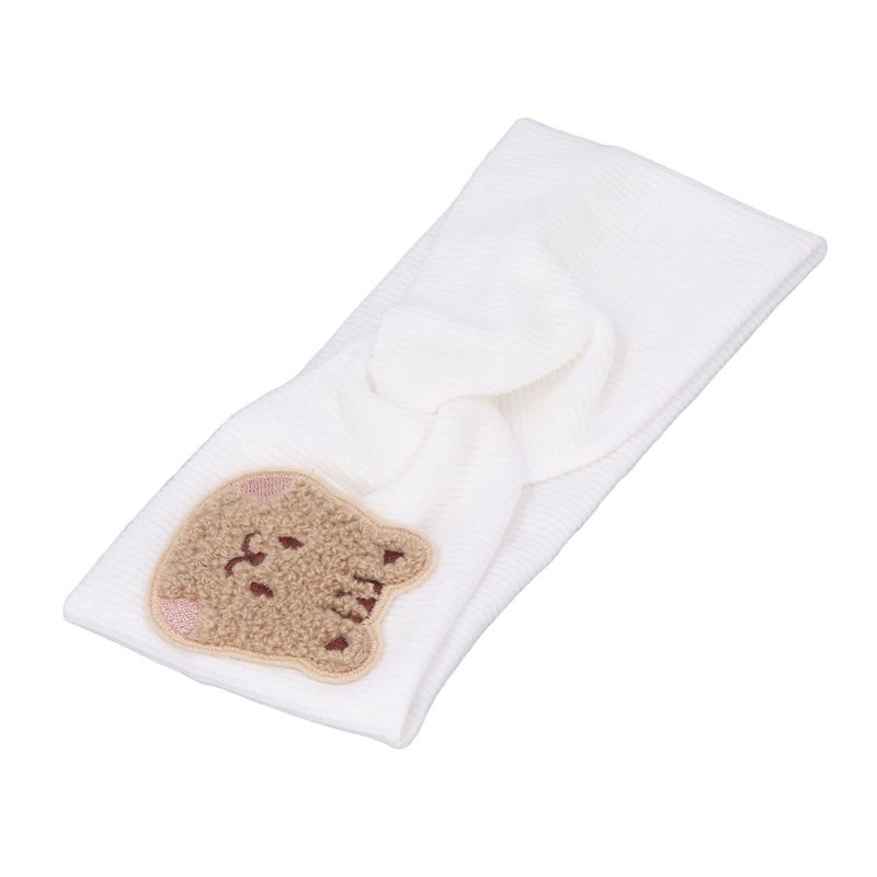 Soft Cotton Elastic Baby Headbands Cartoon Animal Pattern Headwrap For Children White - Image 5