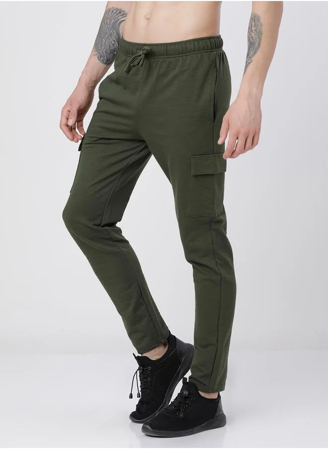 HIGHLANDER Solid Slim Fit Track Pants by Styli