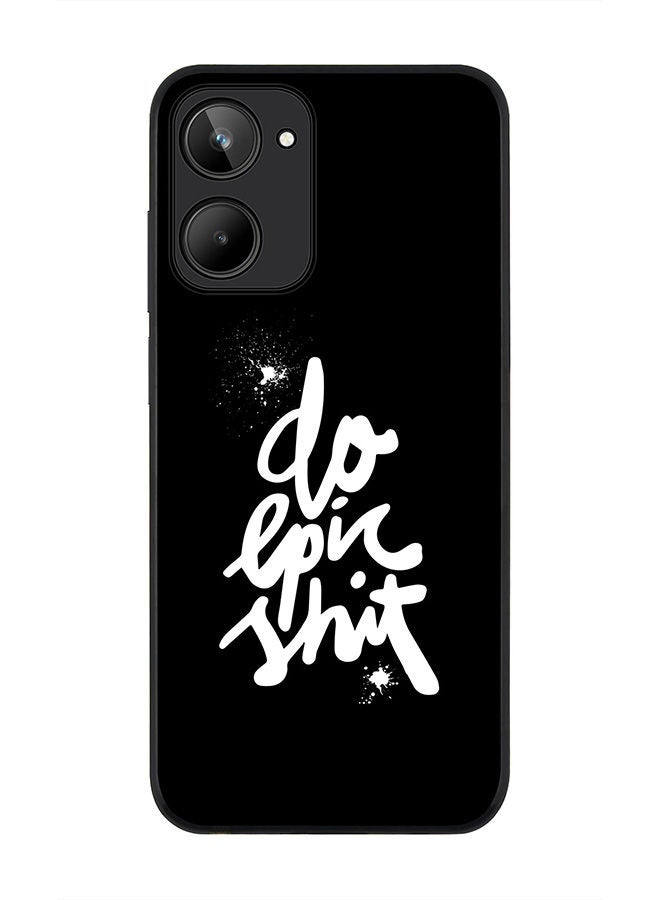 Stylizedd Rugged Black edge case for Realme 10 4G Slim fit Soft Case Flexible Rubber Edges Anti Drop TPU Gel Thin Cover -  Epic - Image 1