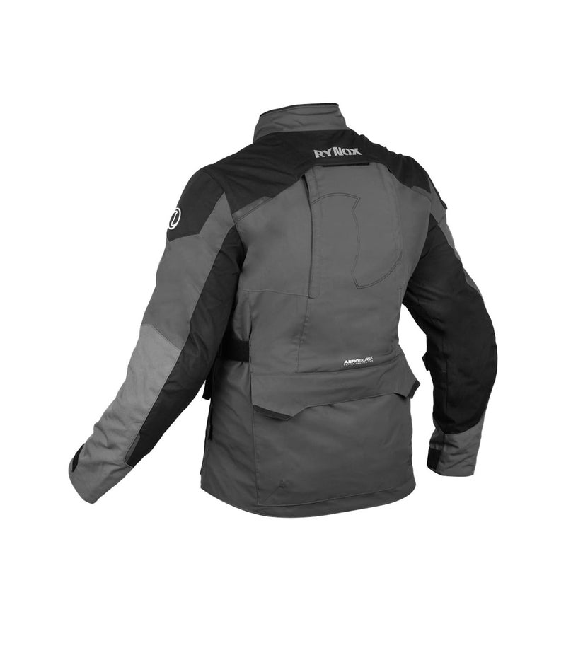 Rynox Advento Pro Jacket - Motorcycle Touring Jacket | Impact Protection | Abrasion Resistance - Black Grey, 2XL - Image 2