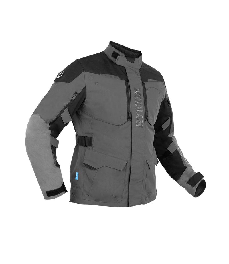 Rynox Advento Pro Jacket - Motorcycle Touring Jacket | Impact Protection | Abrasion Resistance - Black Grey, 2XL - Image 1