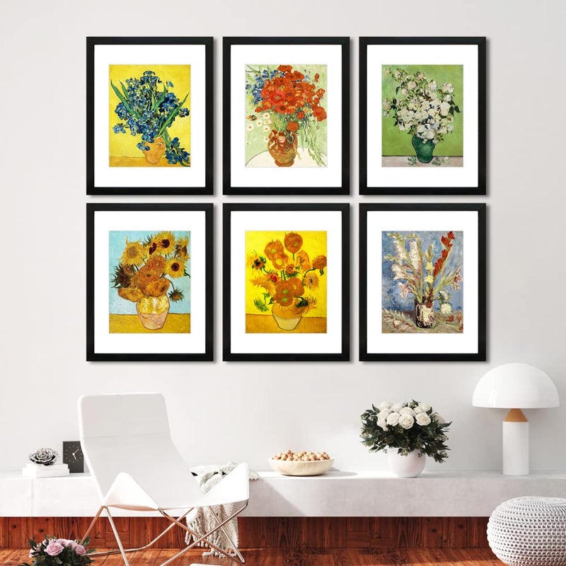 DEKWINN 11x14 Picture Frame Set of 6 with Real Glass for Pictures 8x10 with Mat or 11x14 Without Mat, Wall Gallery or Tabletop display Photo Frames in Black - Image 5