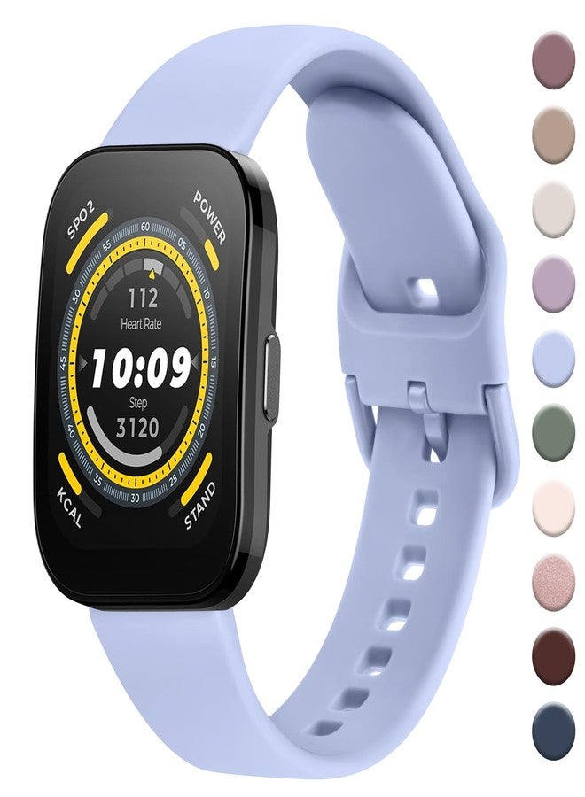 اي كي سوار ساعة AK لساعات Amazfit Bip 6/5 و Amazfit GTR 4/3 Pro / 3 / 2e / 2 / GTR الذكية مقاس 47 مم، سوار رياضي من السيليكون الناعم مقاس 22 مم متوافق مع ساعات Bip 6/5 و GTR 4 للرجال والنساء (أزرق سماوي) - Image 1
