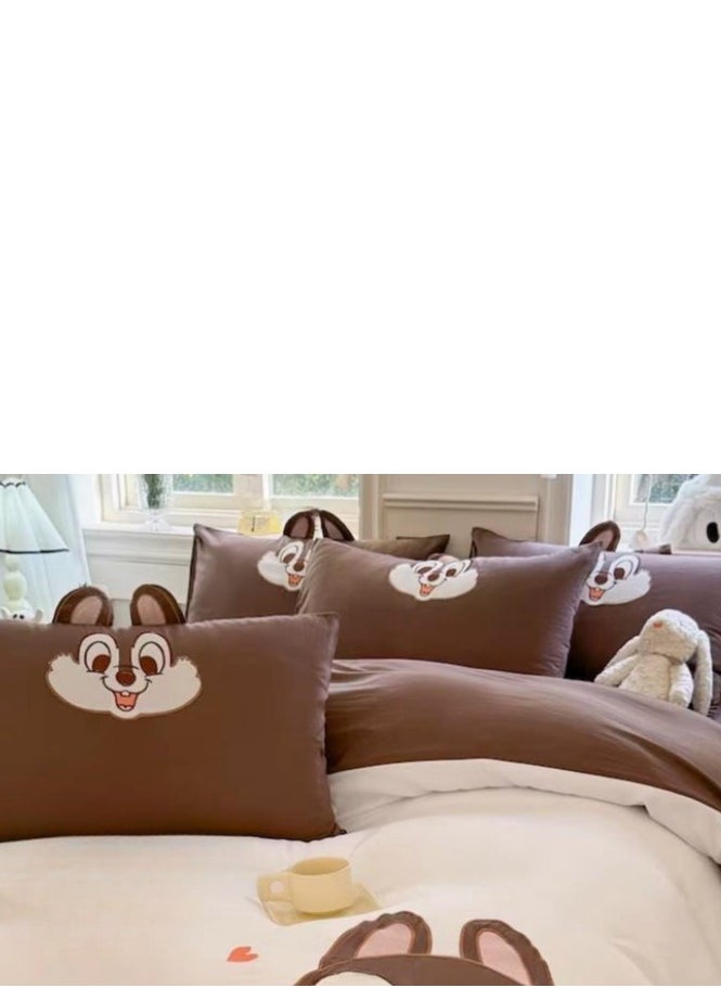 Generic Bed Sheet Style — High End Cartoon Pattern Washed Cotton Bedding Four Piece Set  - Image 5