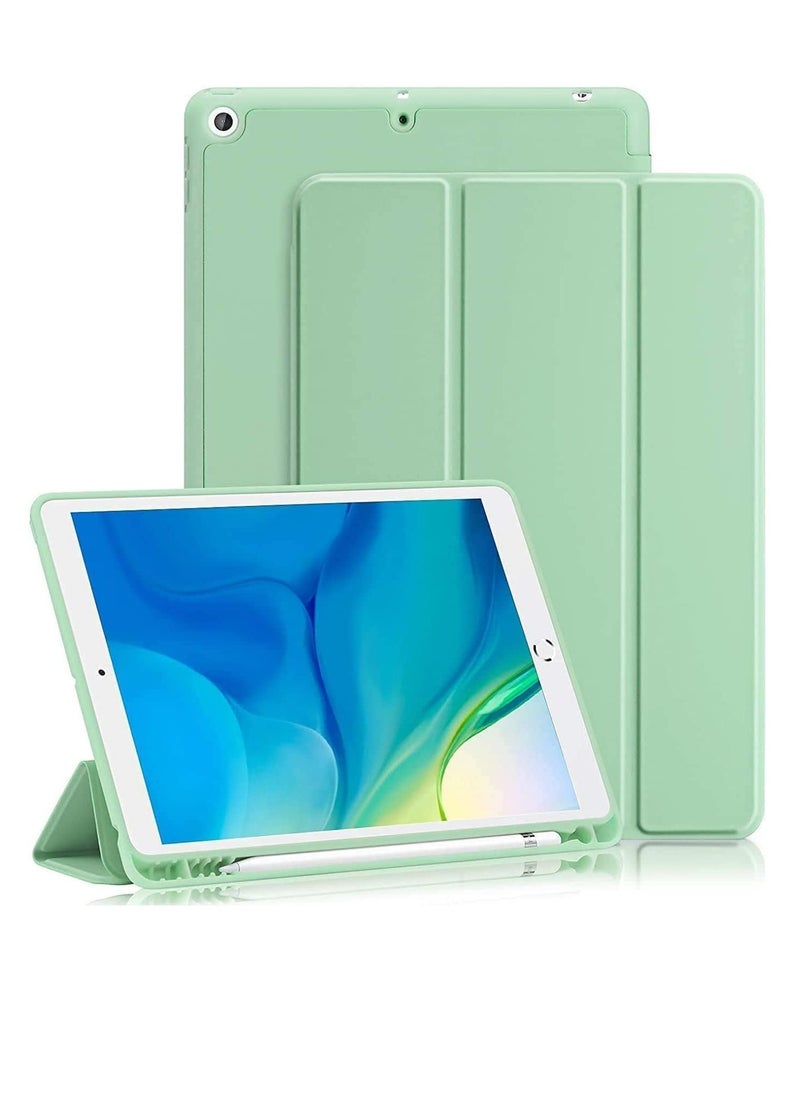 Generic Case compatible for iPad 10.2 inch 2021 2020 2019 Model 9th 8th 7th Generation Slim Stand Hard Back Protective Smart Cover for 10.5 inch Color Mint Green Color  - Image 1