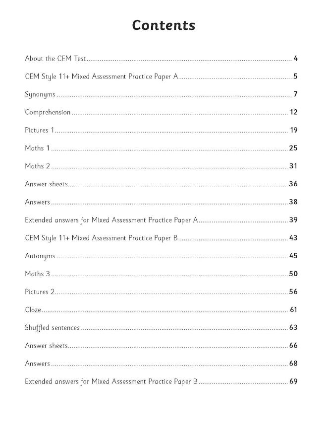 11+ Practice Papers for the CEM Test Ages 10-11 - - Image 2