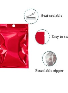 ZCM-HAPPY 100 Zip Lock Bags Aluminum Foil sealed pocket  - Image 4