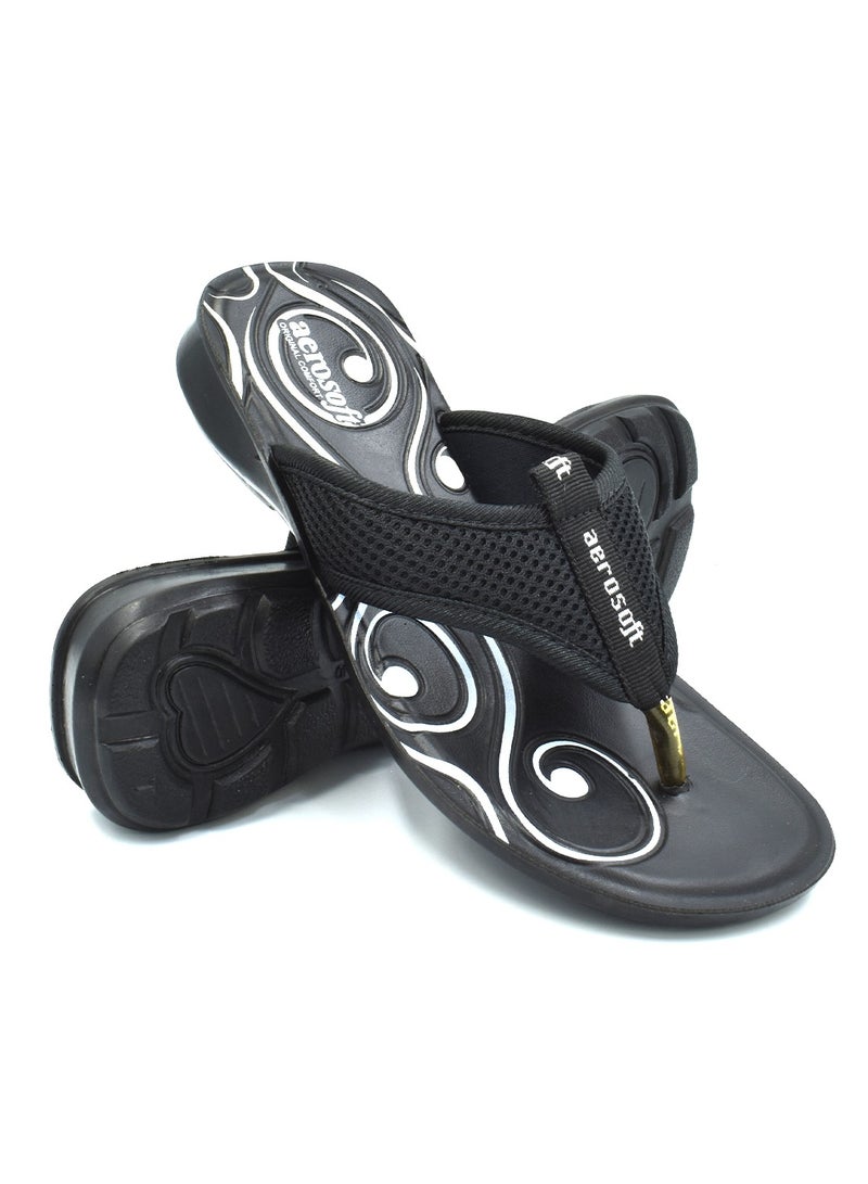 Aerosoft C2218 Ladies Black Slippers - Image 1