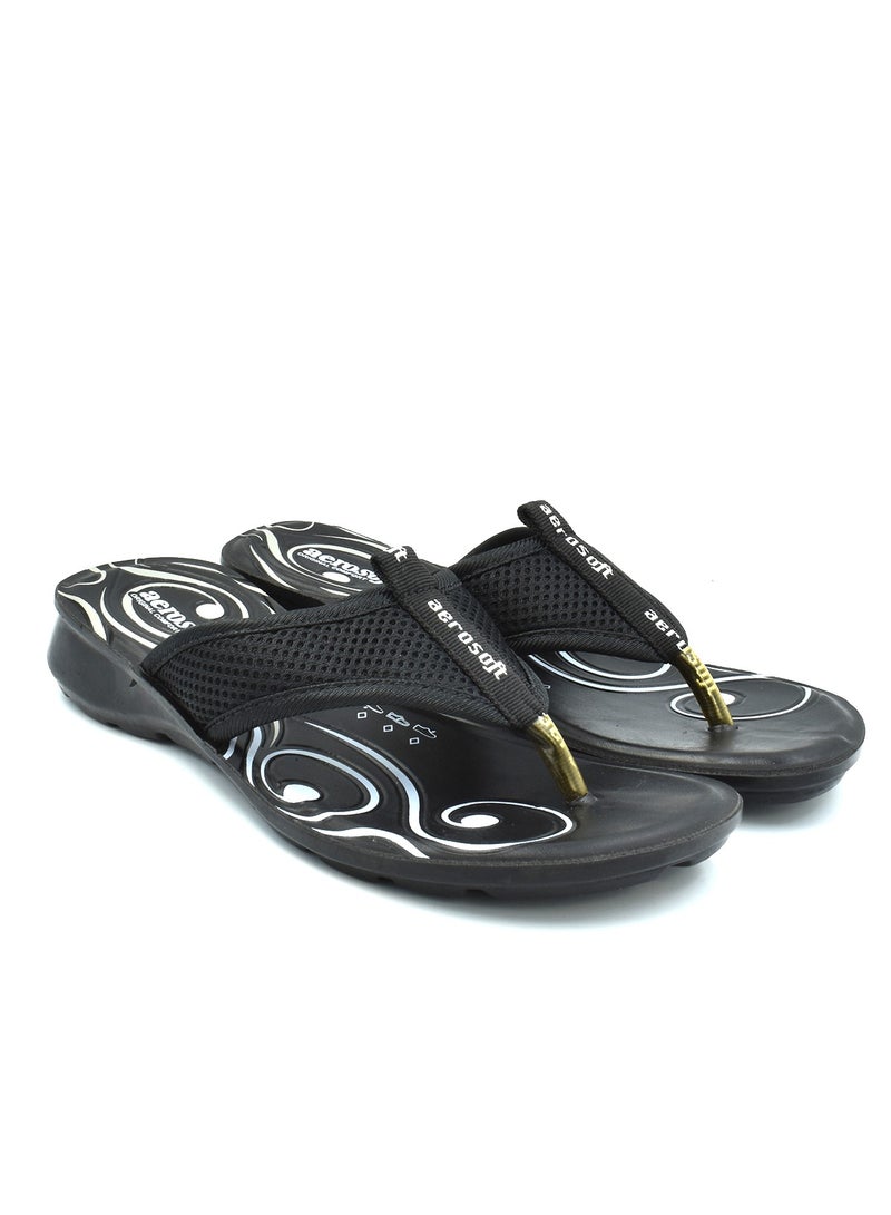 Aerosoft C2218 Ladies Black Slippers - Image 4