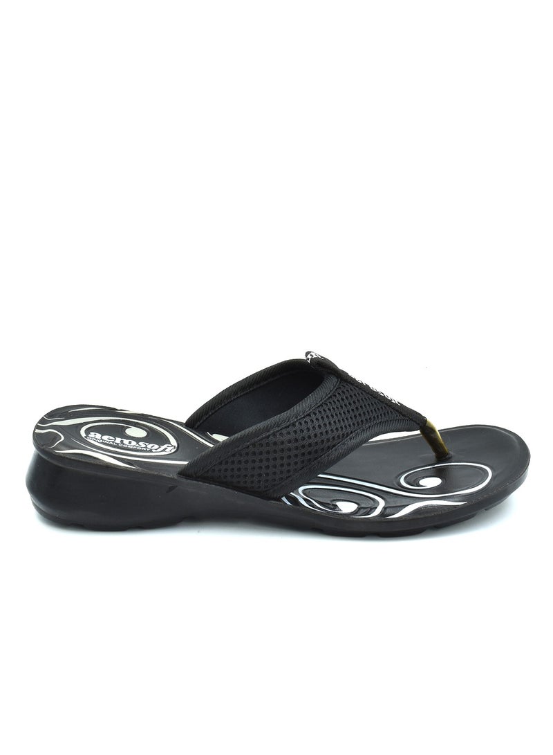 Aerosoft C2218 Ladies Black Slippers - Image 5