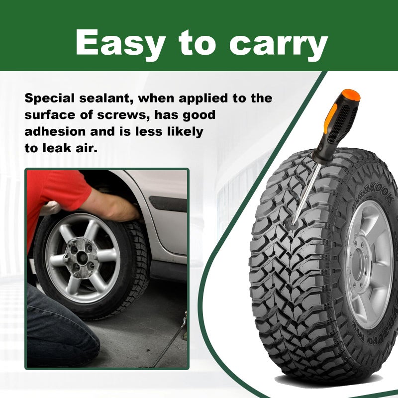 LTDCVTR Tire Repair Rubber Nail, Spiral Rubber Nails & Screw Plugs Tire Repair Kit Self-Service Vacuum Tire Puncture Repair Tool for Car, Motorcycle, Truck, Tractor, Jp -Reliable Tire Repair (20Pcs) - Image 3