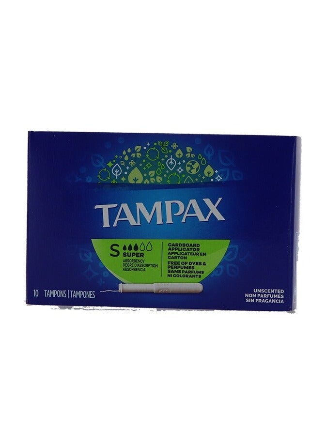 Tampax Super Absorbency Tampons - 10 Pcs