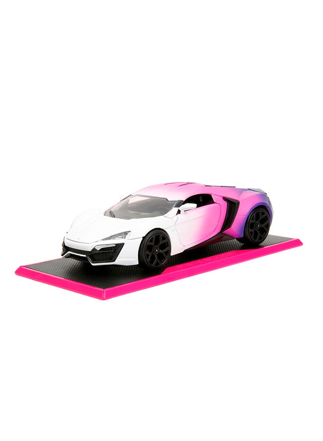 JADA Pink Slips 1:24 - Lykan Hypersport , Die-Cast Car with Base, Toys for Kids and Adults - Image 2