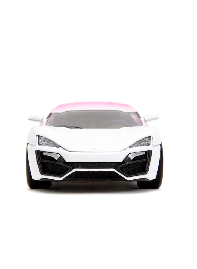 JADA Pink Slips 1:24 - Lykan Hypersport , Die-Cast Car with Base, Toys for Kids and Adults - Image 3