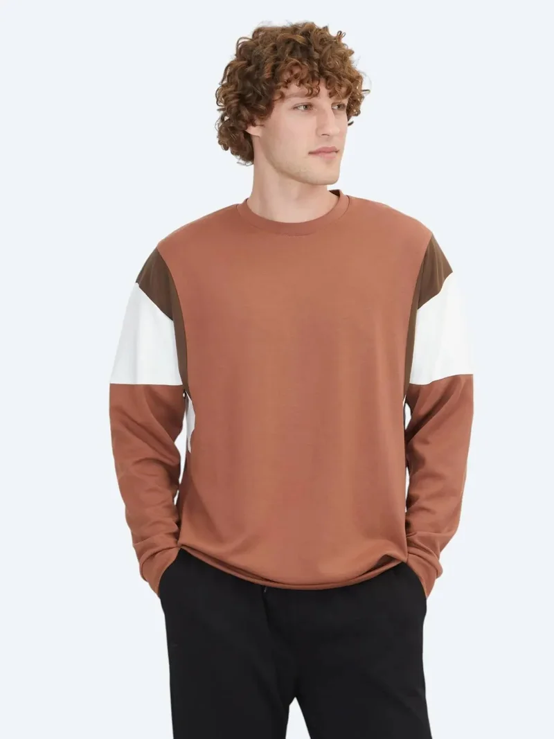 Kip Tile Red Crew Neck Sweatshirt