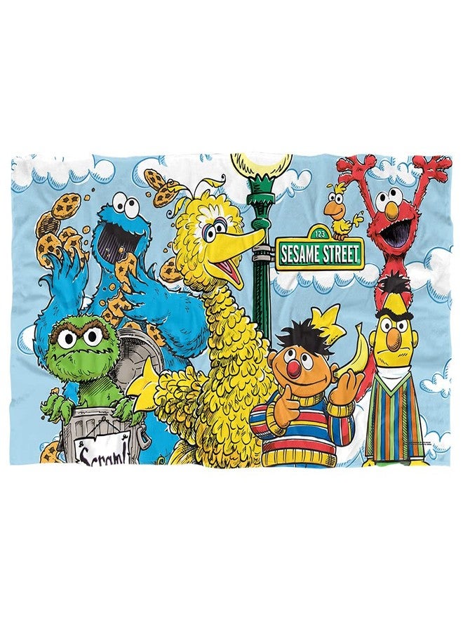 Trevco Sesame Street Retro Gang Officially Licensed Beach Towel 30" X 60" - Image 1