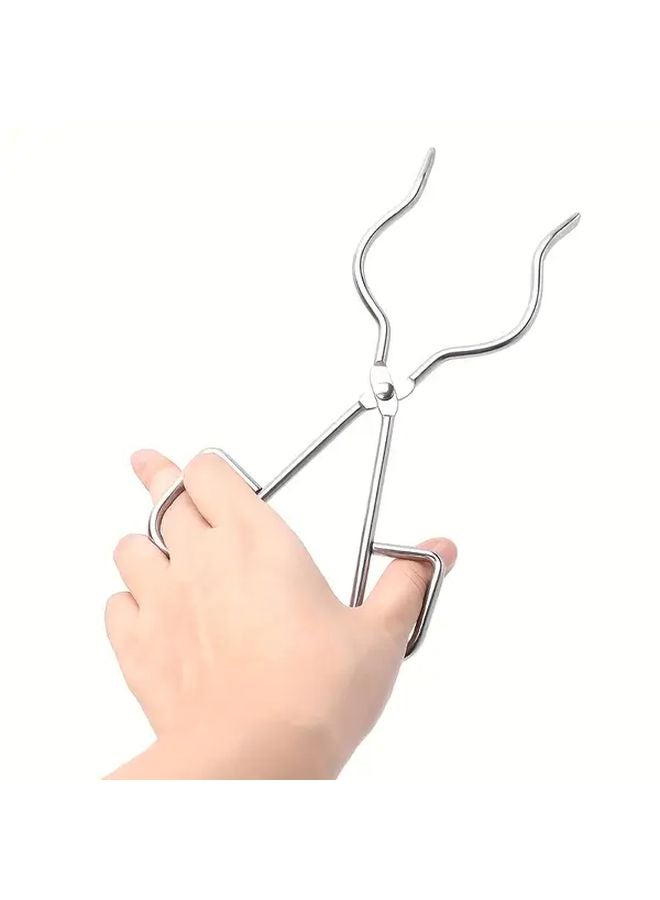 7.87 Inches Heavy Duty Stainless Steel Crucible Clamp With Heat Resistant Handle - Image 2