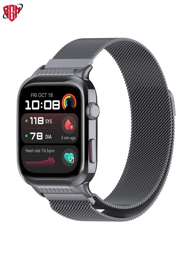 BGM For Huawei Watch D2 Vertical Metal Connector Milanese Magnetic Loop Watch Band(Gray)  - Image 1