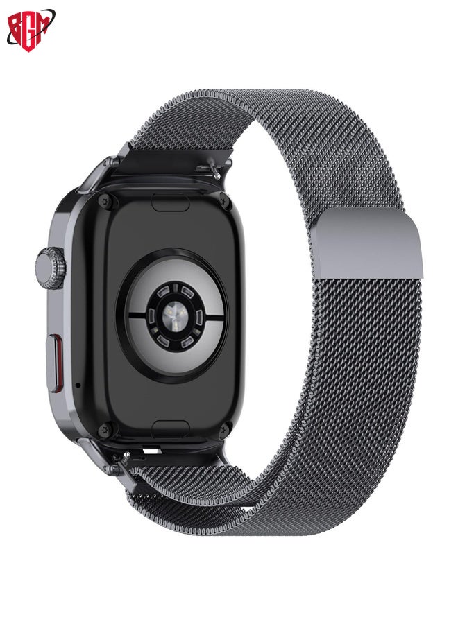 BGM For Huawei Watch D2 Vertical Metal Connector Milanese Magnetic Loop Watch Band(Gray)  - Image 2