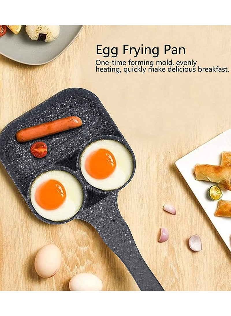 BLACKSTONE - Aluminum Multipan Divided Nonstick Frying Pan for Pancake Egg Breakfast Pan 14x7.5 inch - Image 1