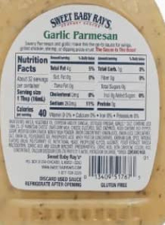 Sweet Baby Ray's Garlic Parmesan Sauce & Marinade (Pack of 4) 16 Ounce, Complimentary item included - Image 2