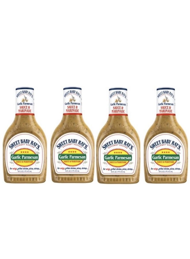 Sweet Baby Ray's Garlic Parmesan Sauce & Marinade (Pack of 4) 16 Ounce, Complimentary item included - Image 1