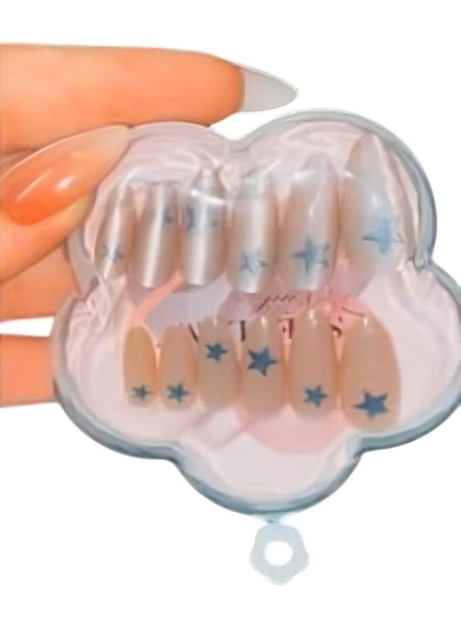 Colorful Artificial Nails – 12-Piece Set – Stylish and Easy-to-Apply False Nails for Home or Salon Use