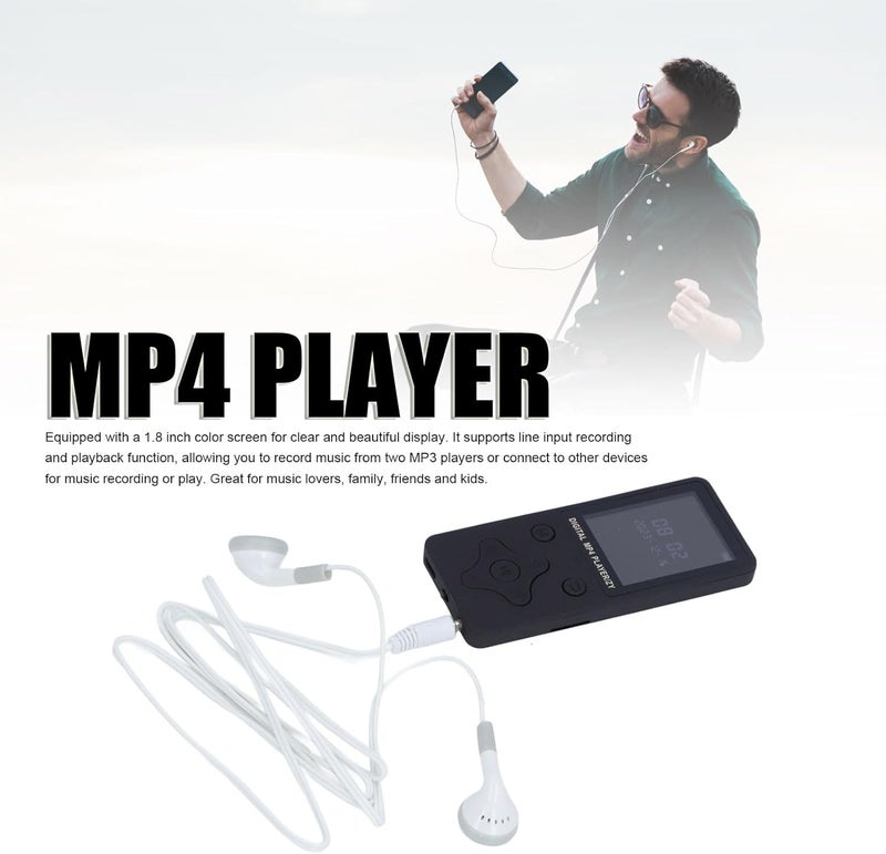 Diverse use resistant crafted quality 32GB MP3 MP4 Player, Music Player with Bluetooth 5.0, 1.8 LCD Display, w Speaker Video FM Ebook Photo Viewer Headphones, Lossless Sound MP3 MP4 Music Player (Black) Long term heavy use compatible Fast intercity distribution All space matching look Flexible purchase choices Locally packed stock Foldable Small apartment fit Trendy widespread design Widely used design Safe material Tight fitted parts All season compatible build Long use oriented quality Globally trusted quality Room to room portable Wide range usage design Transit damage prevent build Any KSA address orderable Long lifespan Transparent body Multi-market matching options Major city pickup option Salt mist resistant Modern look - Image 3