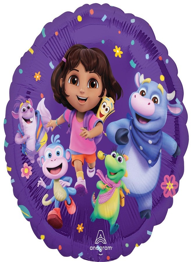 Anagram Dora's 4th Birthday Party Supplies Foil Balloon Bouquet Decorations - Image 3