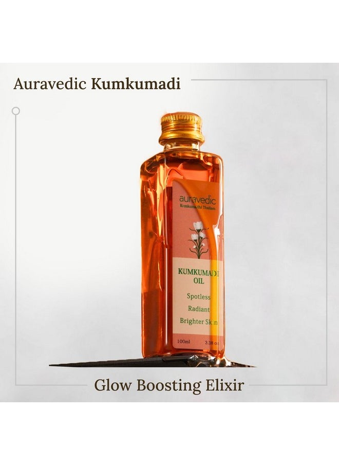 Auravedic - Kumkumadi Tailam For Face Kumkumadi Face Oil For Glowing Skin 100 Ml Pack Of 5 Kumkumadi Oil Face Serum Oil Dark Spot Corrector Glow Serum Oil For Women Men - Image 1
