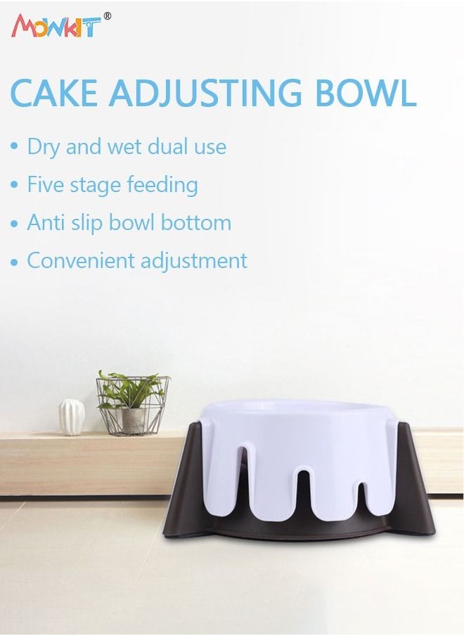 Dog Slow Feeding Food Bowl 5 Height Level Adjustable Raised Feeder Bowls with Non-Skid Feet Plastic Pet Bowl for Dogs Prevents Obesity Improves Digestion - pzsku/Z58CD9322DDC67E3CDDB7Z/45/_/1679971090/90a66ad4-b743-4b5f-a972-3b9ce5ec7f8c