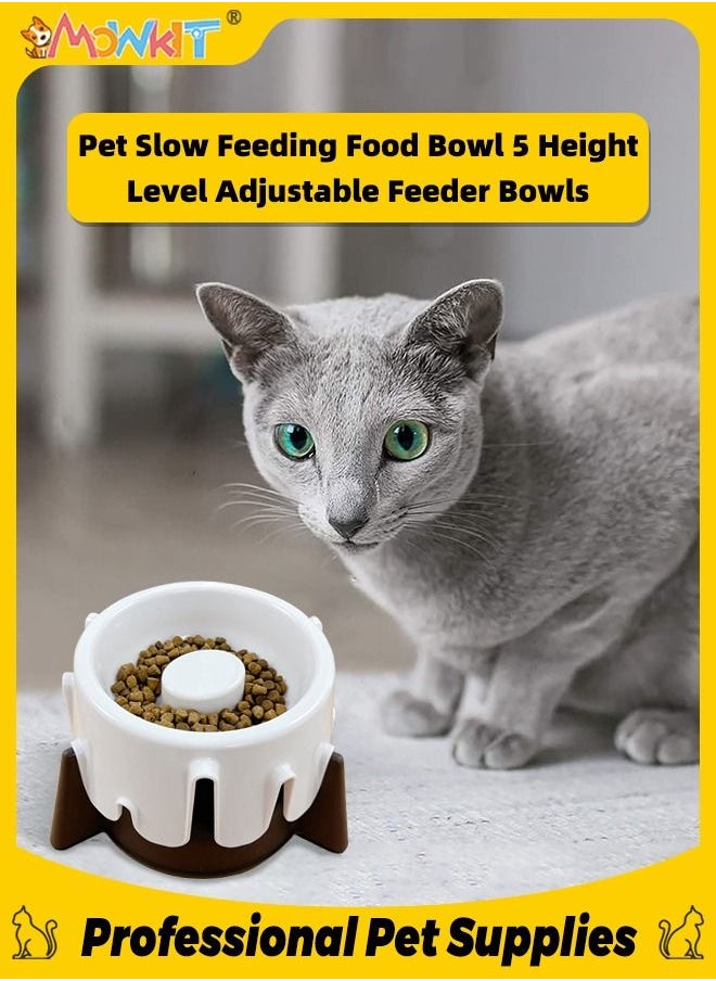 Dog Slow Feeding Food Bowl 5 Height Level Adjustable Raised Feeder Bowls with Non-Skid Feet Plastic Pet Bowl for Dogs Prevents Obesity Improves Digestion - pzsku/Z58CD9322DDC67E3CDDB7Z/45/_/1687659091/183b170c-60c3-4a2c-a1fd-7f9a94cef126