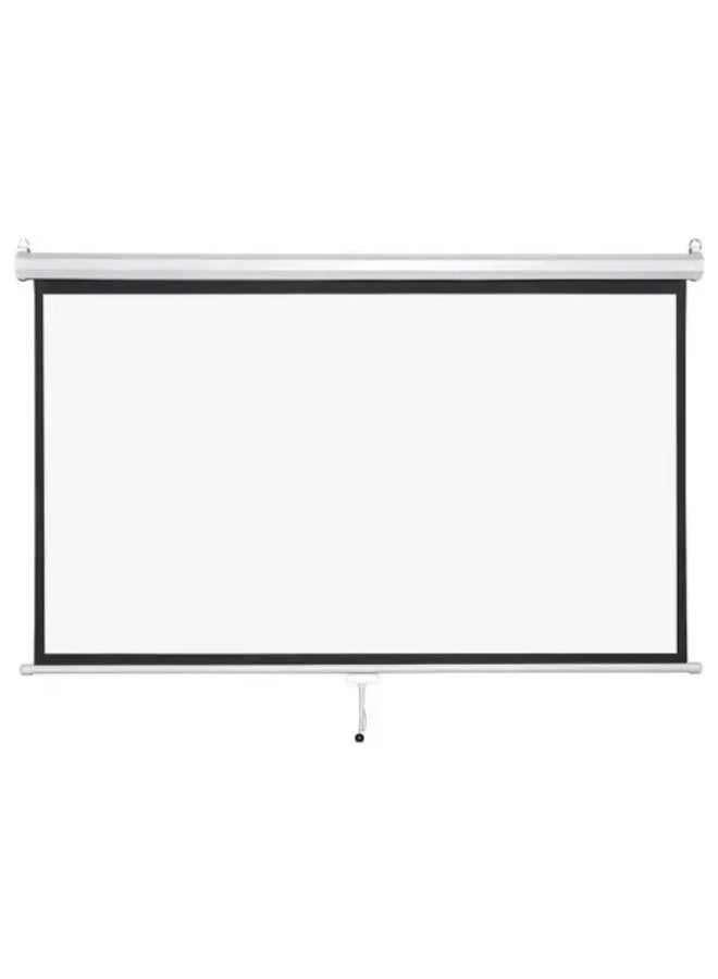 Windon Manual Wall Projector Screen, 180 × 180 cm (96-inch diagonal), Matte White Surface, Pull-Down Mechanism, Wall & Ceiling Mountable, Metal Housing, White - Image 1