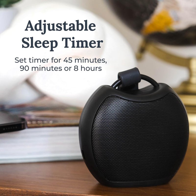 Yogasleep Rohm+ Travel White Noise Sound Machine (Black), Bluetooth Wireless Speaker & Charging, 20 Soothing Natural Sounds, Noise Canceling for Sleep Aid, Office Privacy & Meditation, Compact Size - Image 3