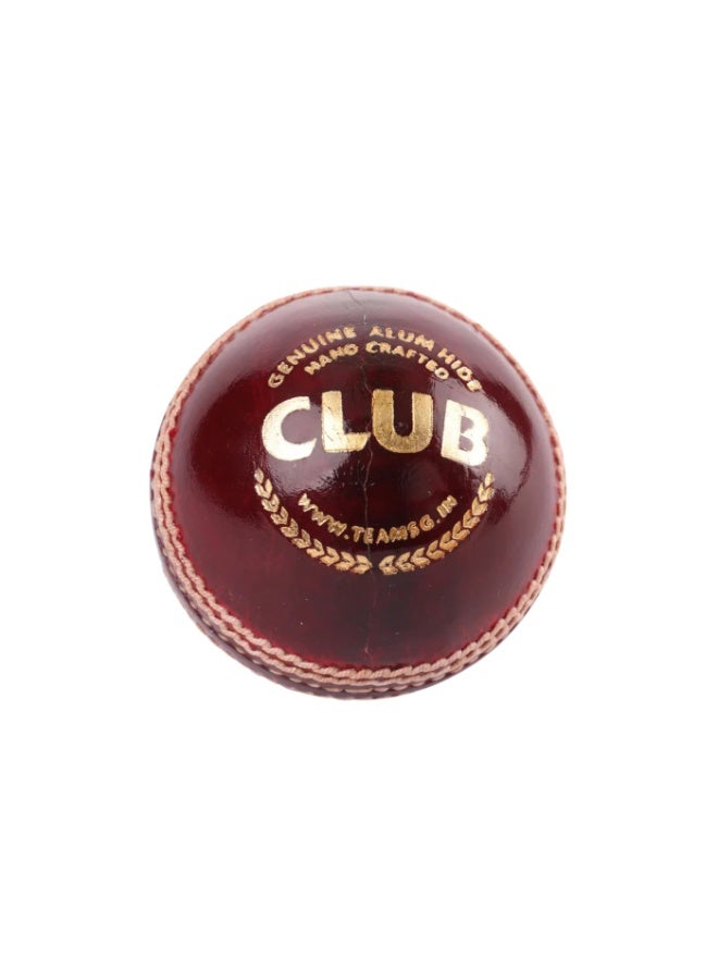 SG Club Cricket Leather Ball for Youth Junior Edition Red Color - Image 2