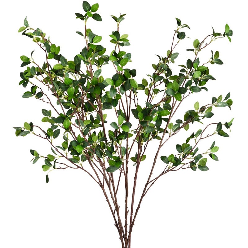 Antspirit 3pcs Faux Stems Artificial Branches for Vase Artificial Stems Artificial Greenery Stems Faux Green Stems Artificial Eucalytus Branches Fake Stems(42"/Each Branch) - Image 1