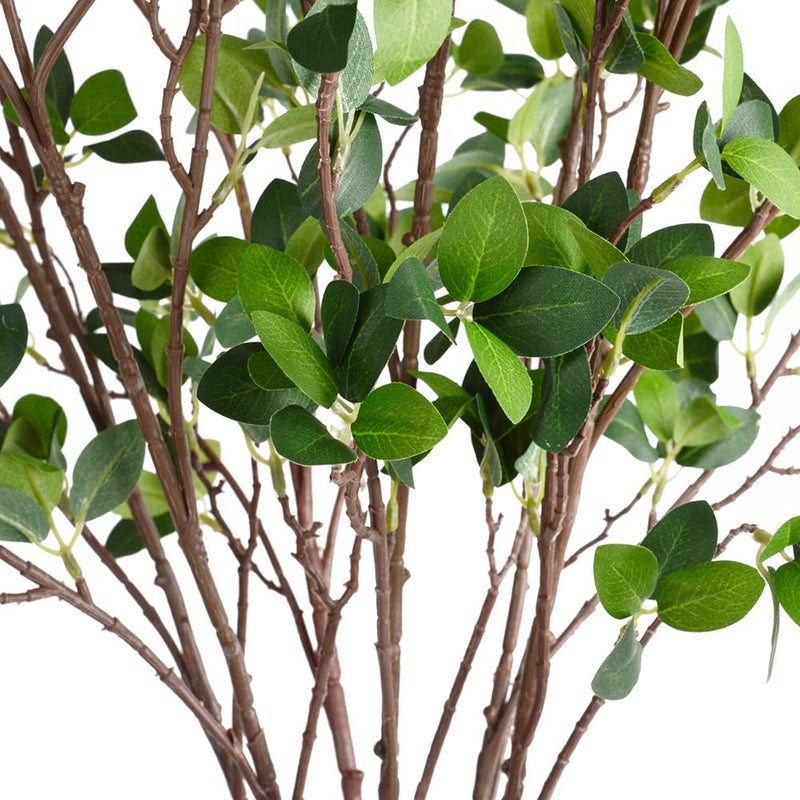 Antspirit 3pcs Faux Stems Artificial Branches for Vase Artificial Stems Artificial Greenery Stems Faux Green Stems Artificial Eucalytus Branches Fake Stems(42"/Each Branch) - Image 3