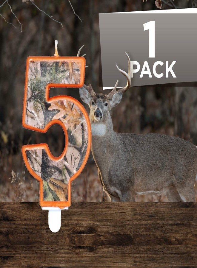 Havercamp Camo Birthday 3 Inch Number "5" Five Candle, Next Camo Party Collection by Havercamp - Image 4