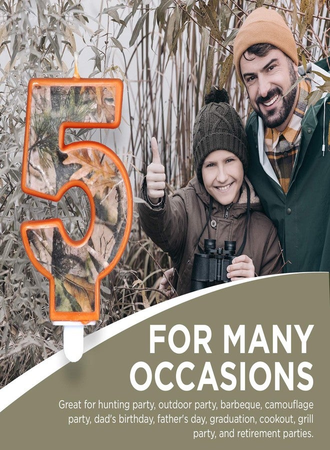 Havercamp Camo Birthday 3 Inch Number "5" Five Candle, Next Camo Party Collection by Havercamp - Image 3