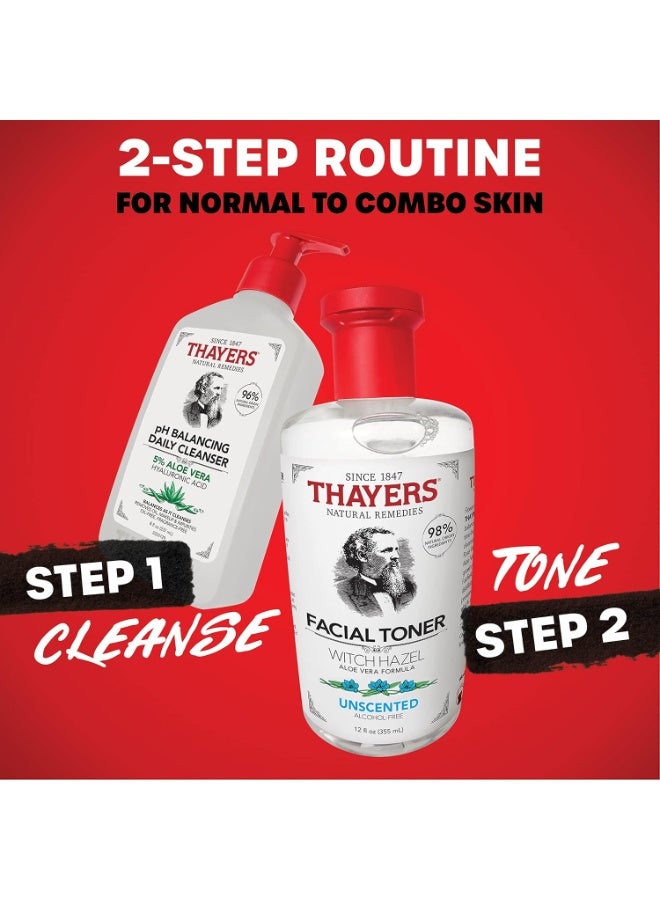 Thayers Alcohol-Free Unscented Witch Hazel Facial Toner with Aloe Vera – Hydrating, pH-Balancing, Vegan, Dermatologist Tested, Reduces Pores, 8.5 fl oz (Pack of 2) - Image 5